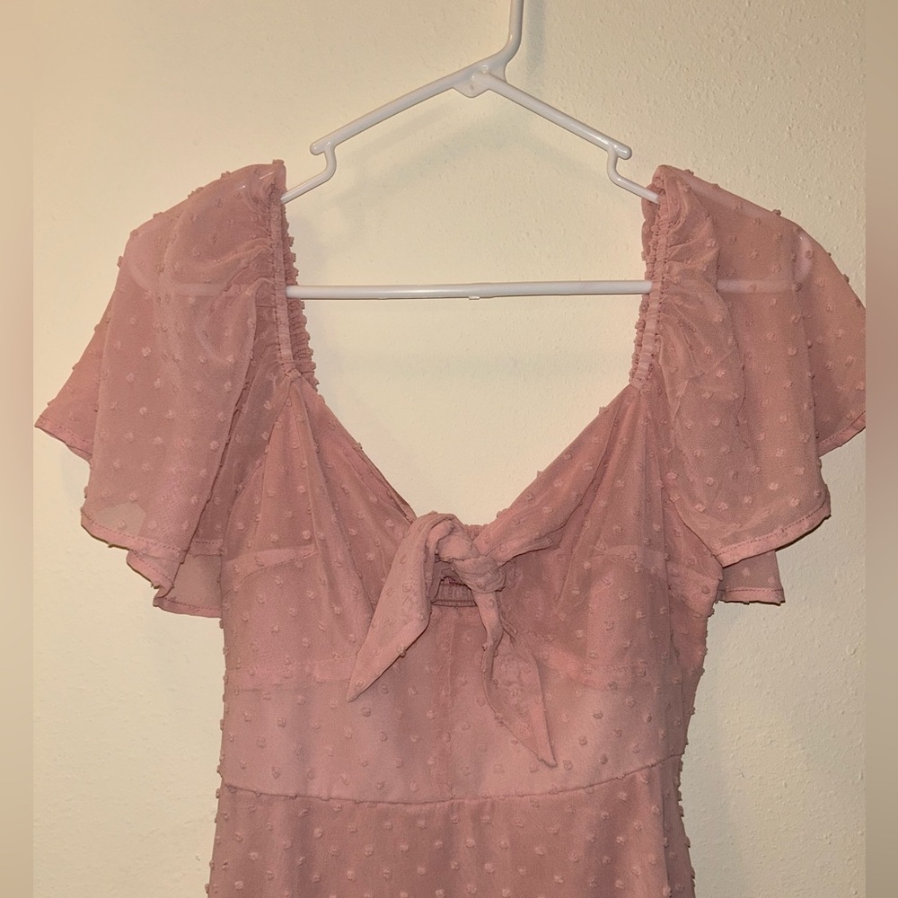 (XS) NWT Pink Francesca’s Dress with Ruffles - Picture 2 of 7